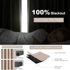 Natural Beige blackout curtains 84 inch Long 2 Panels 100% Blackout Linen - Image 5