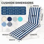 Outdoor Chaise Lounge Cushions for Patio, Waterproof Replacement Seat Cushions - Image 4