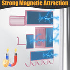 Magnetic Spice Rack for Refrigerator, 10 Pack Metal Magnetic Shelf, Moveable - Image 3