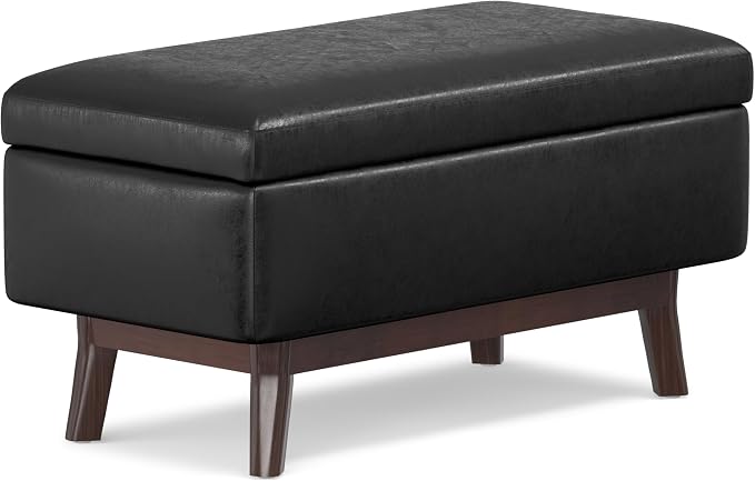 SIMPLIHOME Owen Small Rectangular Storage Ottoman by SimpliHome