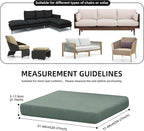 8PCS Patio Cushion Covers.Patio Furniture Couch SeatSlipcovers | Washable - Image 2