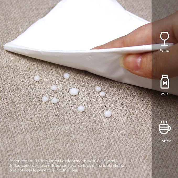 BALCONY & FALCON Small Square Tablecloth Washable Wrinkle Resistant and Water - Image 3