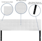 Flash Furniture Bedford Box Stitch Tufted Upholstered King Size Headboard in - Image 3