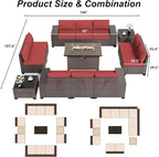 ALAULM 13 Pieces Outdoor Patio Furniture Set - Image 6