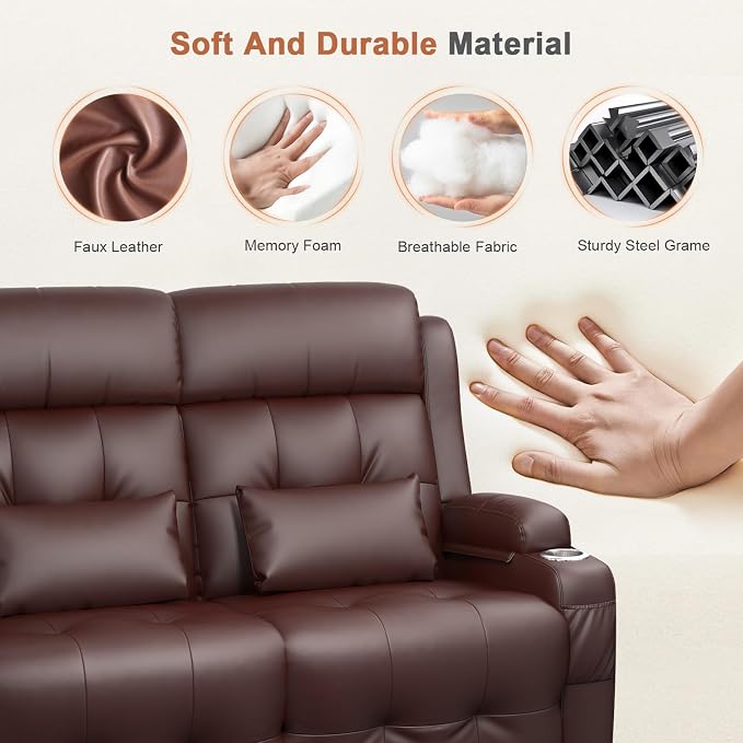 Power Loveseat Recliner Sofa - Image 7
