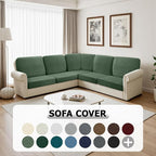 Arfntevss Velvet Sectional Couch Covers L Shape Couch Cushion Cover Slipcovers - Image 7