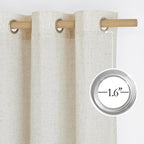 NICETOWN Flax Natural Linen 78 inch Curtains - Image 2