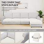 Easy-Going Stretch 4 Pieces Couch Cushion Covers - Image 5