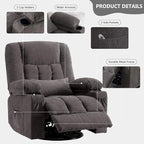 Swivel Rocker Recliner Chair - Image 9