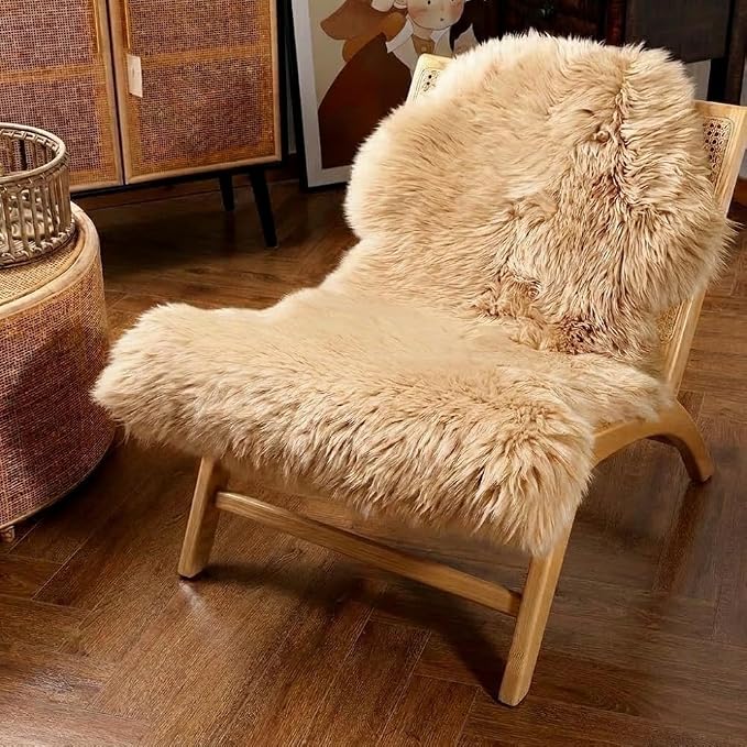IRIWOOL Premium Genuine Fur Sheepskin Rug Real Australia Sheepskin Natural by IRIWOOL