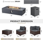 UPHA 9 Pieces Patio Furniture Sets, Wicker Outdoor Sectional Sofa Couch - Image 2