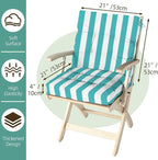Outdoor Chair Cushions Set of 2, High Back Soft Seat Pad - Image 9