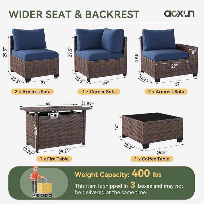 Aoxun Outdoor Patio Furniture Set - Image 7