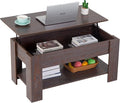 FDW Lift Top Coffee Table with Hidden Compartment and Storage Shelf Wooden Lift by FDW
