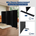 Room Divider 6FT Portable Room Dividers and Folding Privacy Screens, 6 Panel - Image 3