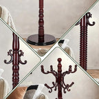 73" Wooden Coat Rack Stand, Coat Racks Freestanding - Image 4
