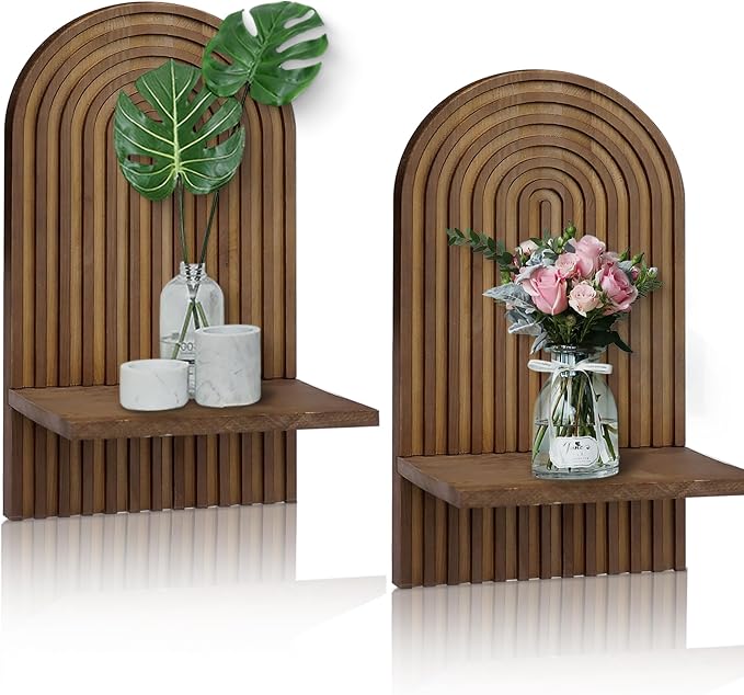 LIYAOLI Boho Shelves Bohemian Decorative, Vintage Wall Shelf Boho Chic Wall by LIYAOLI