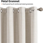 100% Blackout Linen Textured Short Small Curtains - Image 7