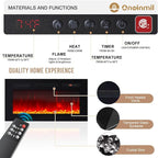 oneinmil 80” TV Stand with 36” Electric Fireplace, Large Modern Media - Image 6