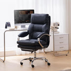 LEAGOO Office Chair with Foot Rest, Swivel Computer Desk Chair PU Leather - Image 2
