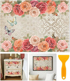 6 Sheets Roses Rub on Transfers by BEUNITONE