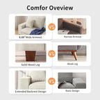 DOPEDIO Modern Loveseat Sofa for Living Room, Chenille Recliner, Removable Cover - Image 5