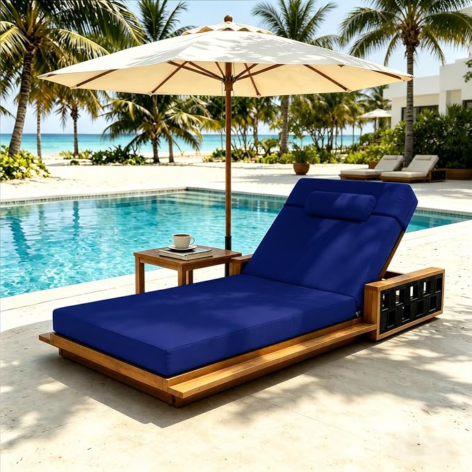 Chaise Lounge Cushion for Outdoor Furniture, Waterproof, Fade-Resistant and - Image 8