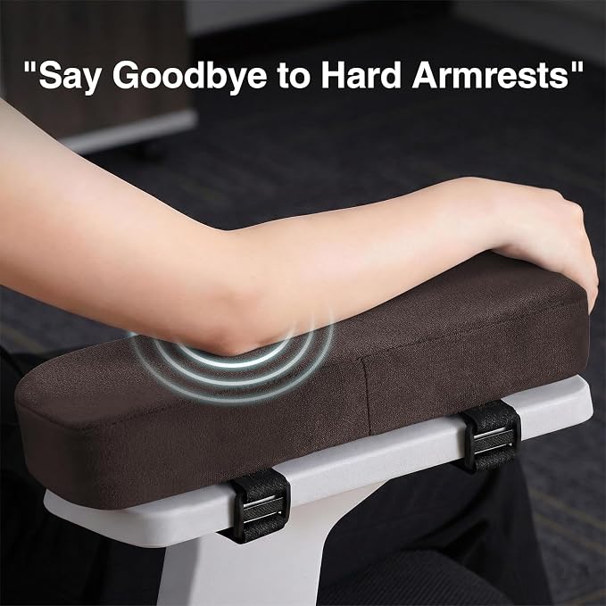 Smiry Ergonomic Office Chair Armrest Pads, Memory Foam Arm Rest Covers - Image 4