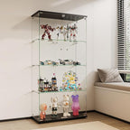 APRILSOUL Glass Display Cabinet 4-Shelf - Image 7