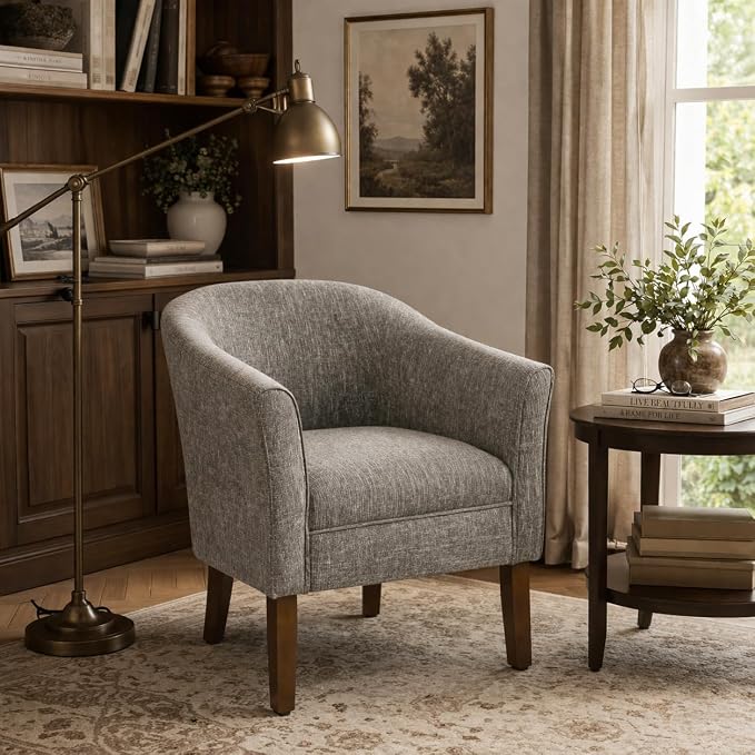 HomePop Modern Barrel Accent Chair - Image 4