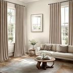 MIULEE Velvet Curtains 50W x 96L 2 Panels Camel Beige Blackout Curtains | - Image 5