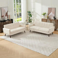 Tbfit Mid Century Modern Sofa Couch, Loveseat & Standard Sofa | linen fabric by TBfit