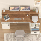 YOMILUVE 65 Inch Computer Desk - Image 4