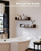 Wall Bookshelf, U Shaped Floating Bookshelf, Hanging Bookshelves - Image 3