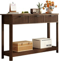 RUSTOWN Fluted Wood Console Table by RUSTOWN