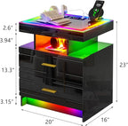 HNEBC LED Nightstand Set of 2 - Image 3
