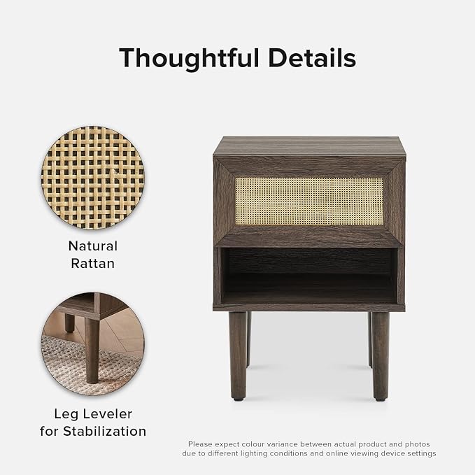 mopio Haylee Rattan Side Table, Small Accent Tables - Image 5