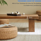 Japanese Style Low Table Multifunctional Rectangle Wooden Farmhouse Cocktail - Image 6