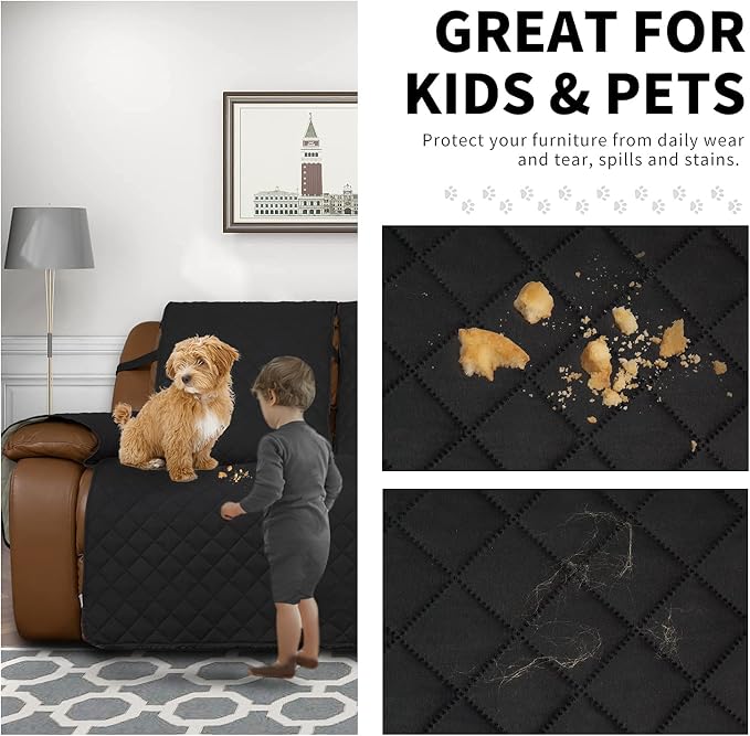 Easy-Going Oversized Loveseat Recliner Cover, Reversible Couch Cover - Image 8