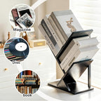 3 Tier Small Tree Bookshelf Black Floating Book Shelves - Image 7