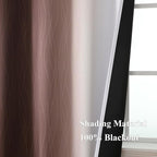Brown and Greyish White Blackout Curtains 42Wx84L 2 Panels | Ombre Curtains - Image 5