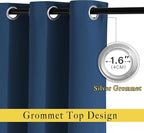 NICETOWN Blackout Sliding Door Curtains 84 inch Length 2 Panels - Image 2