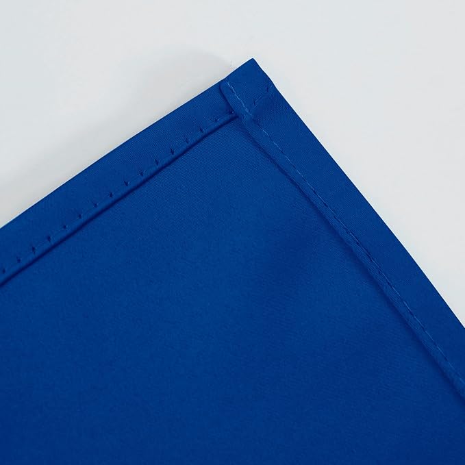 Blackout Curtains 66 x 54 Inch Long Royal Blue Curtains Set of 2 Panels Room - Image 7