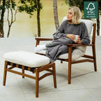 Grain Wood Furniture Solid Wood Mid Century Lounge Chair - Image 3