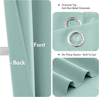 MIULEE Blackout Curtains for Bedroom 2 Panels 40 x 63 Inch Long Aqua | Thermal - Image 4