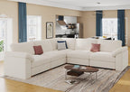 EASE MOOSE Sectional Modular Sofa, Oversized L Shape Sectional Wide Deep seat by EASEMOOSE