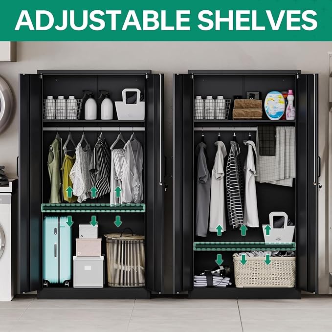 Letaya Metal Wardrobe Cabinets - Image 6