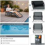 Outdoor Chaise Lounge Chair, Folding Tanning Chair - Image 7
