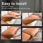ANARACHON Leather Look Couch Cushion Covers Sofa Seat Slipcovers Sets Couches - Image 6