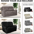 ANARACHON Loveseat Recliner Cover Leather Look Recliner Loveseat Covers - Image 6
